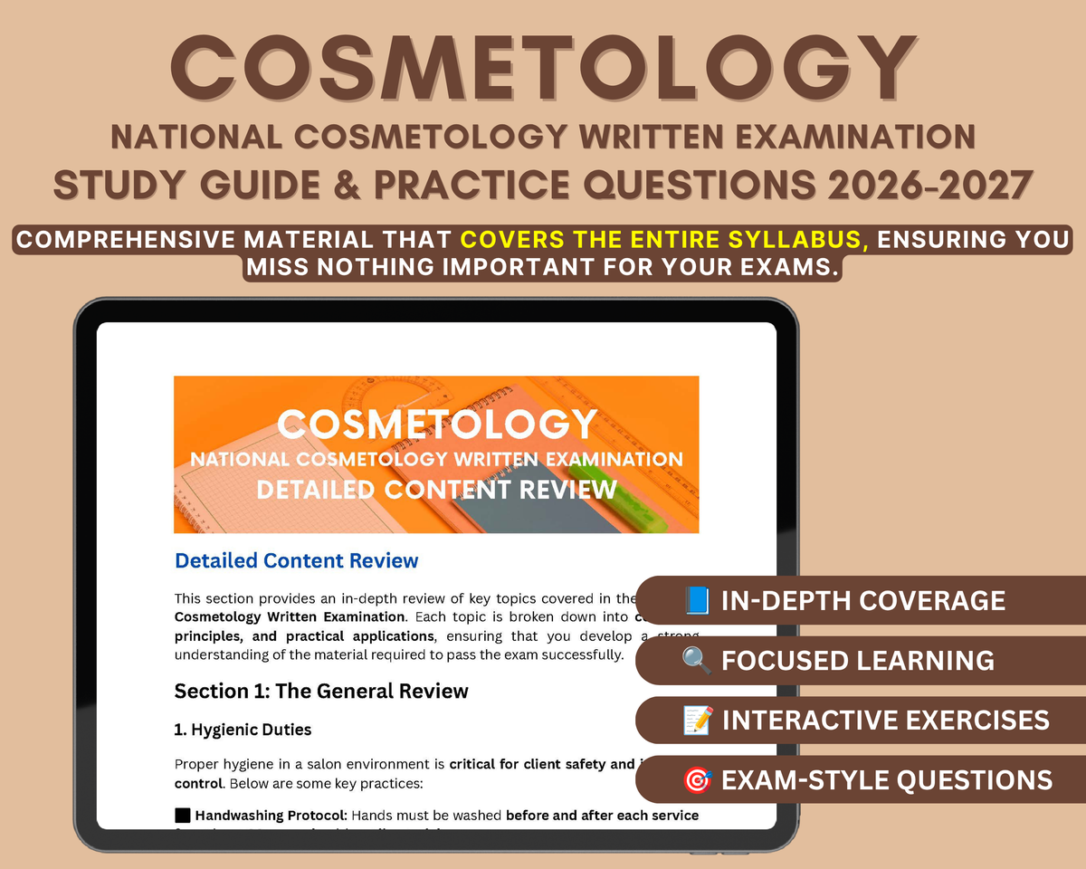 Cosmetology Exam Study Guide 2026-2027