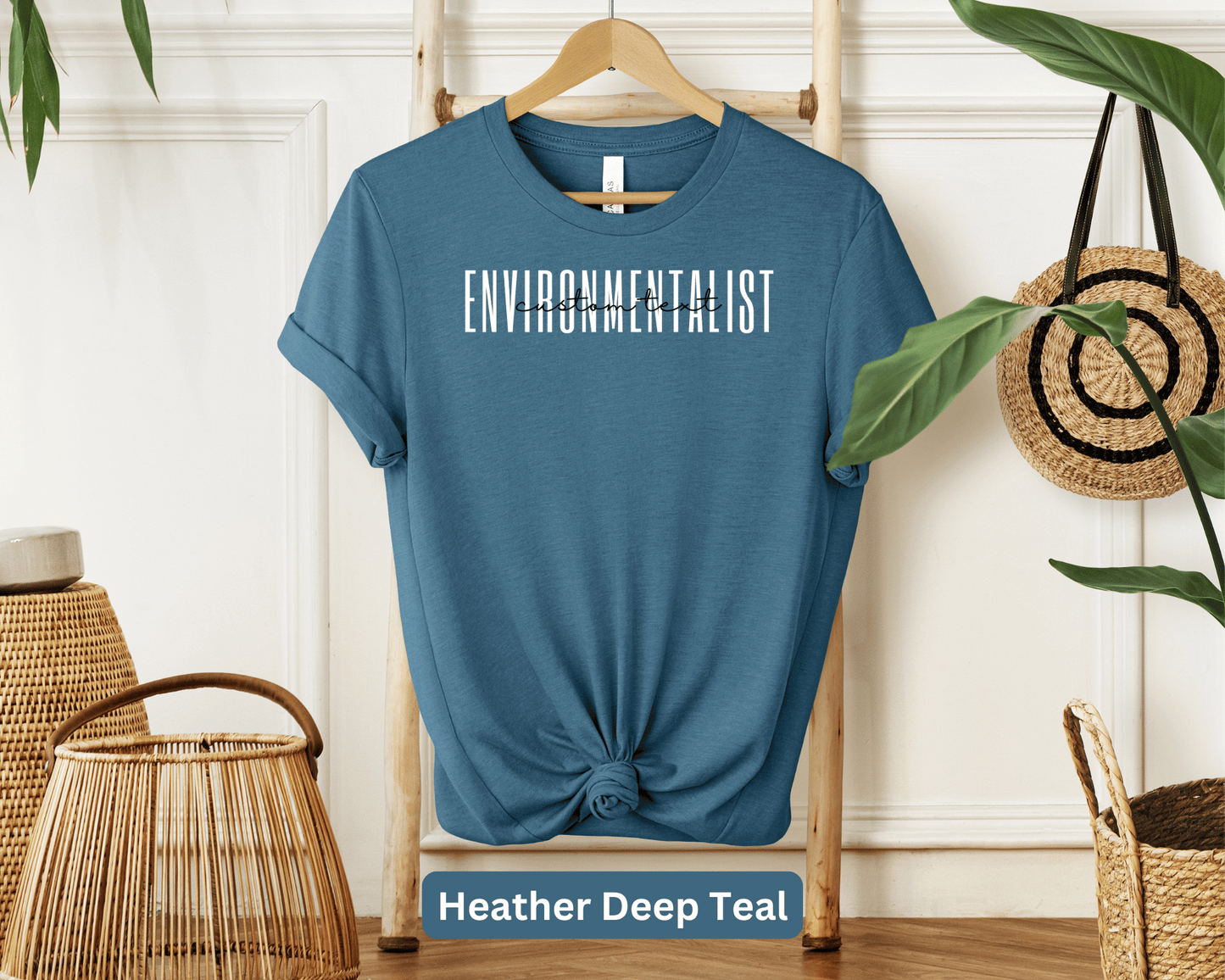 Environmentalist Personalized Shirt: Custom Name Eco Warrior, Conservation Advocate, Nature Protector, Green Activist, Sustainable Living