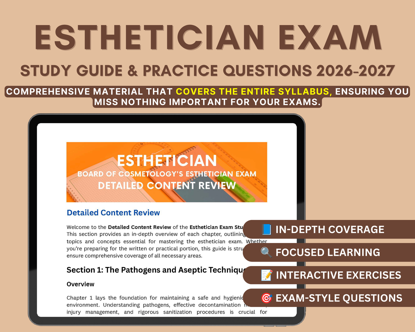 Esthetician Exam Study Guide 2026-2027