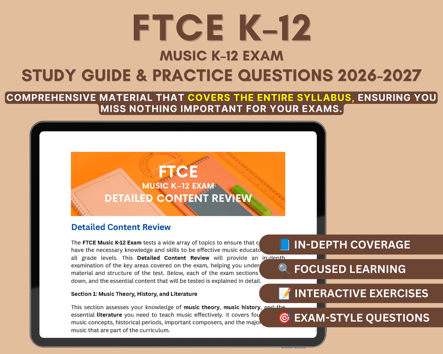 FTCE Music K-12 Study Guide 2026-2027