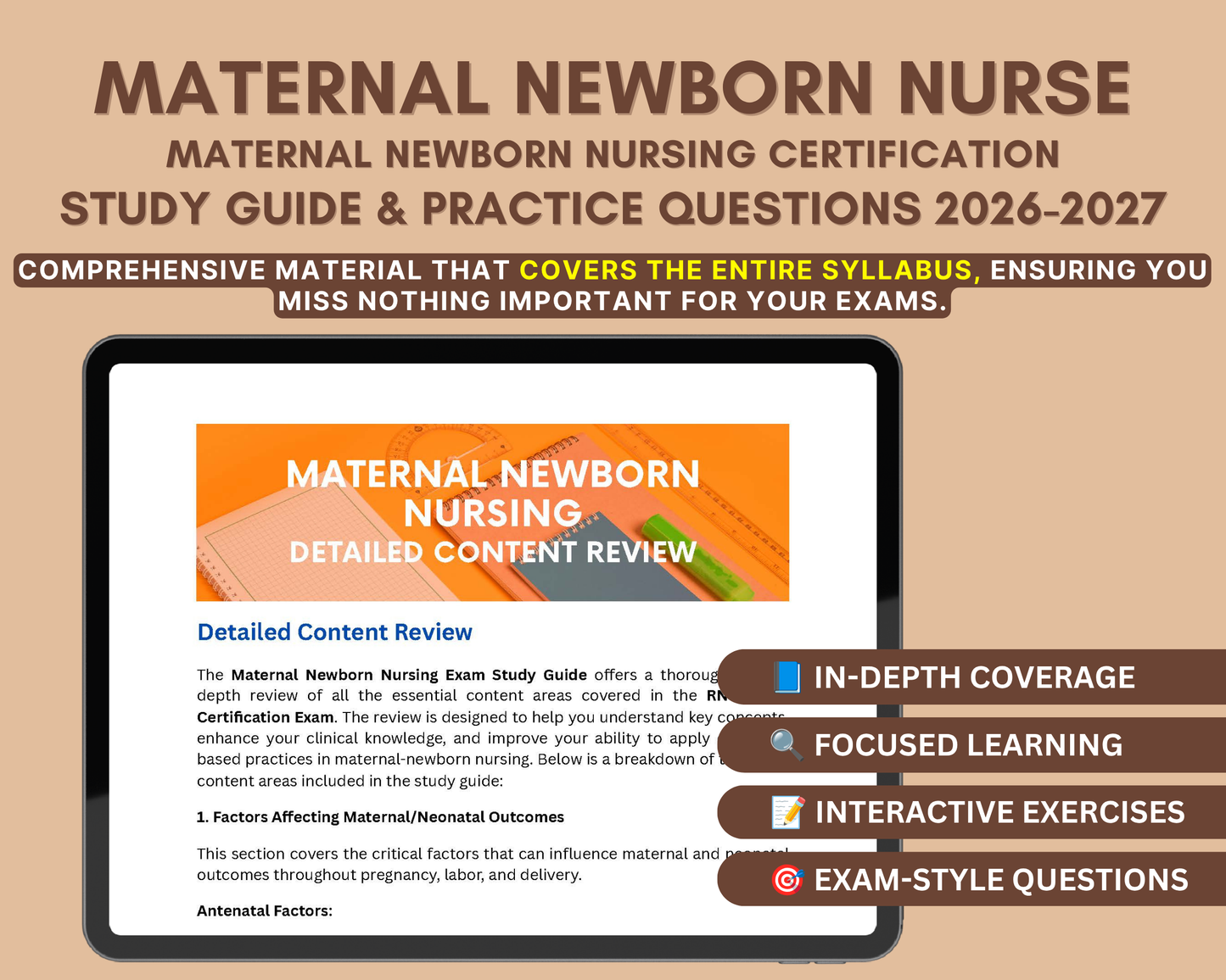 Maternal Newborn Nursing Exam Study Guide 2026-2027
