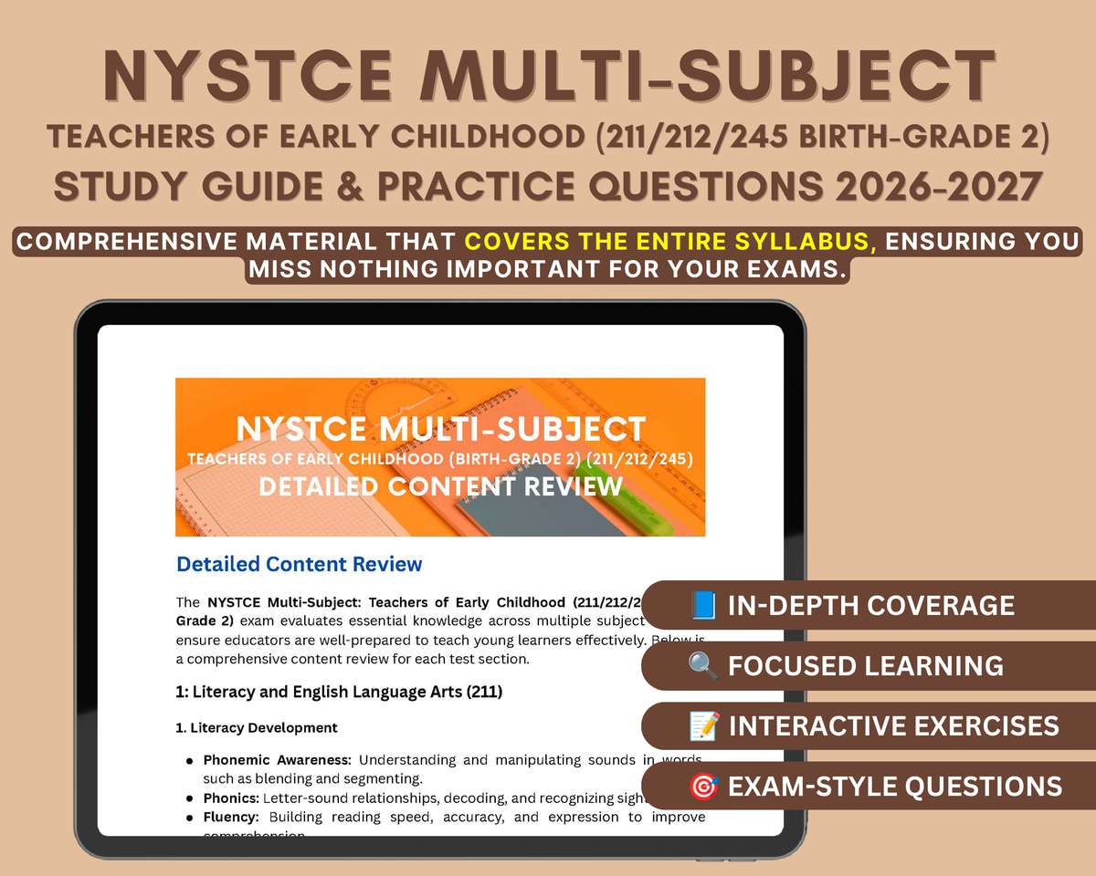 NYSTCE Multi-Subject: Teachers of Early Childhood (211/212/245 Birth-Grade 2) Study Guide 2026-2027