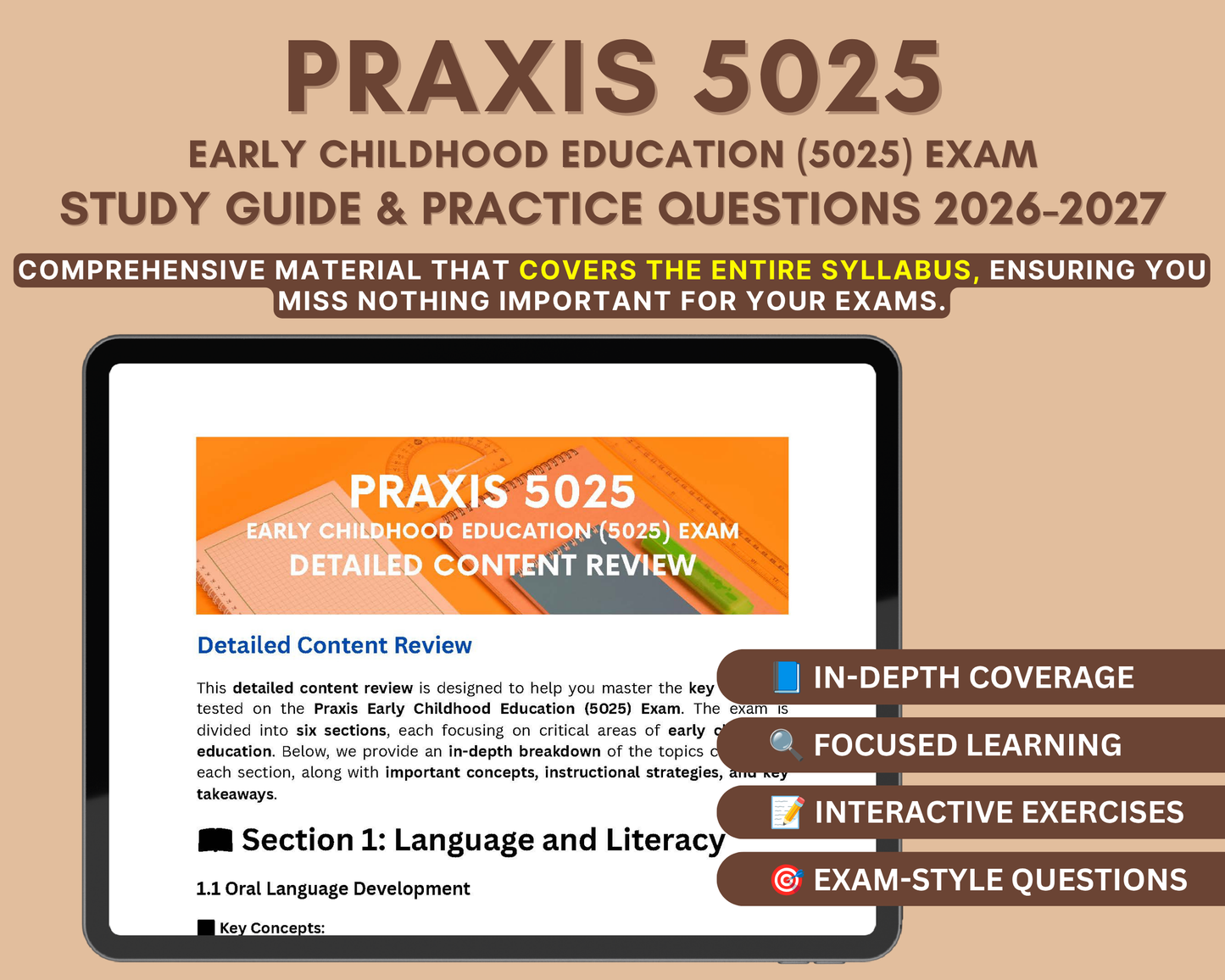 Praxis Early Childhood Education (5025) Exam Study Guide 2026-2027