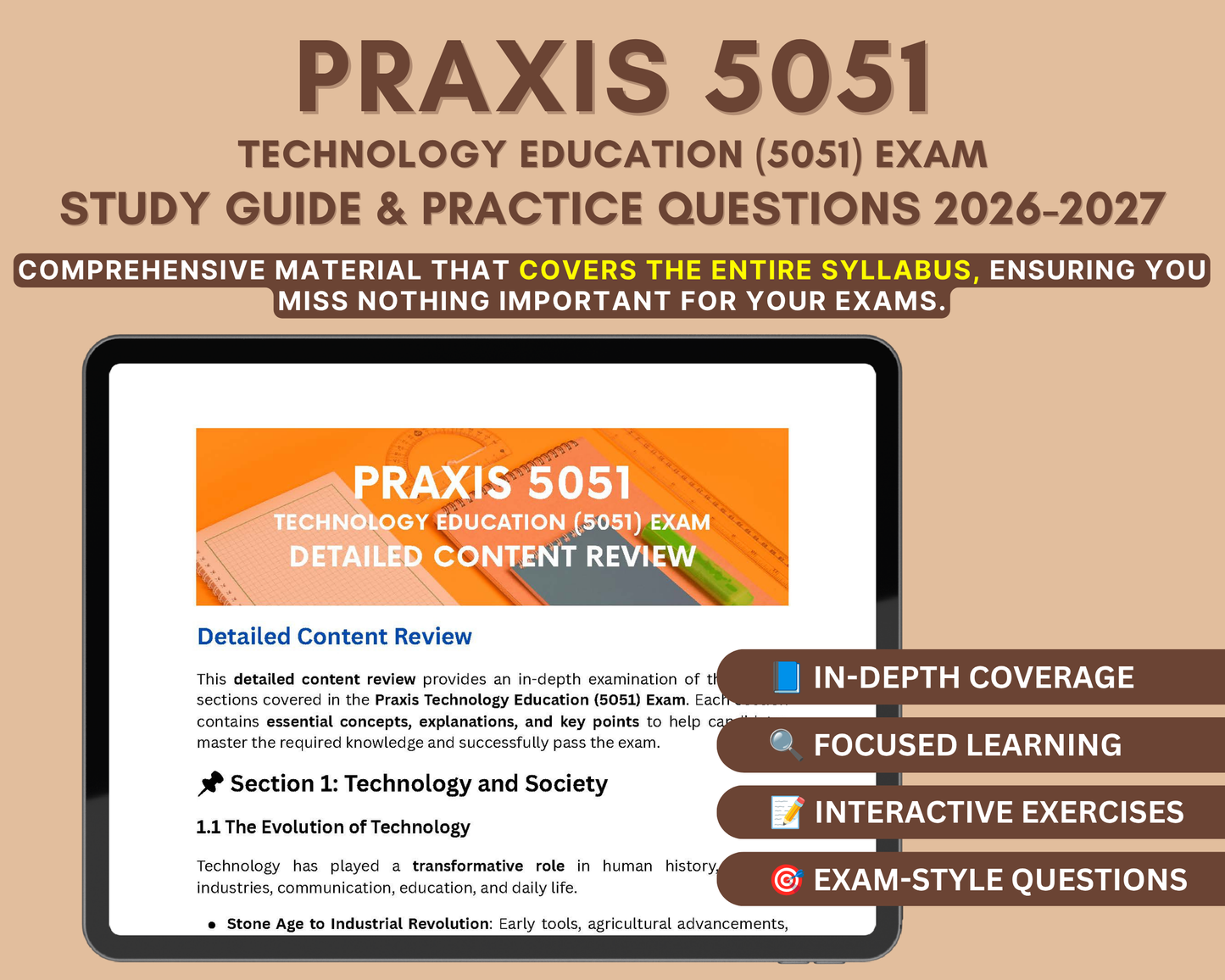Praxis Technology Education (5051) Exam Study Guide 2026-2027