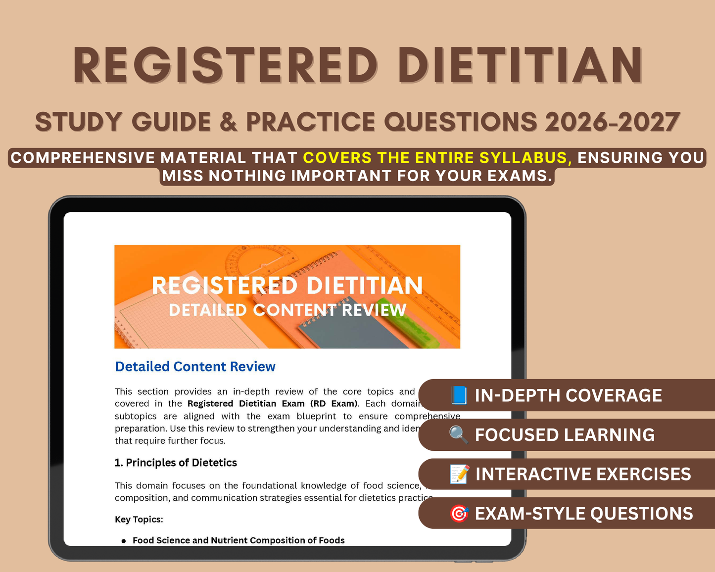 Registered Dietitian Exam Study Guide 2026-2027