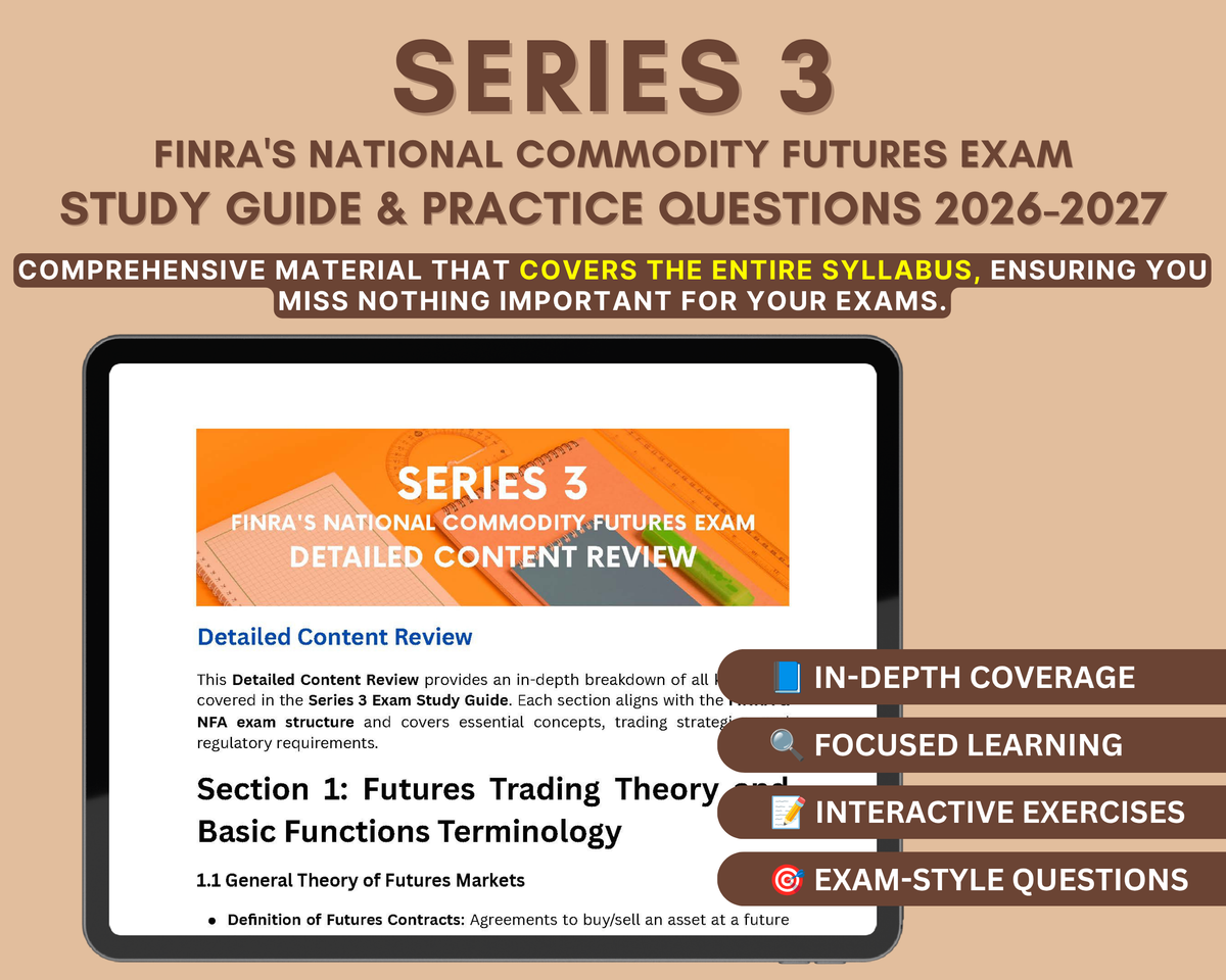 Series 3 Exam Study Guide 2026-2027