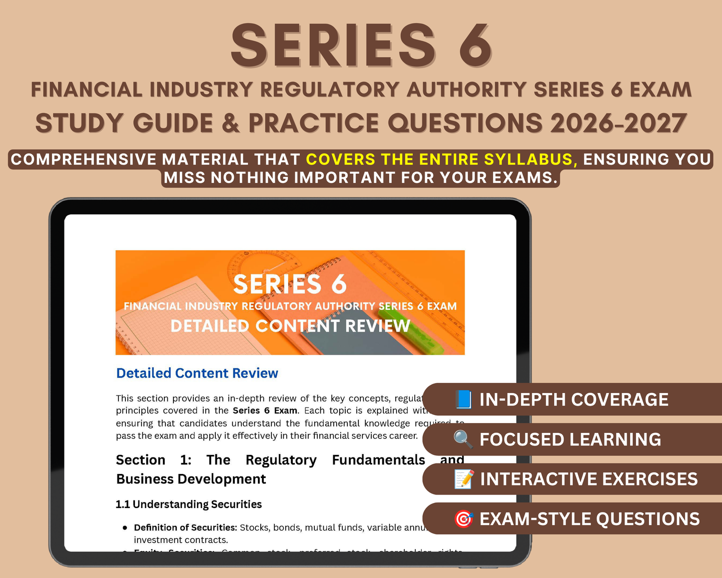 Series 6 Exam Study Guide 2026-2027