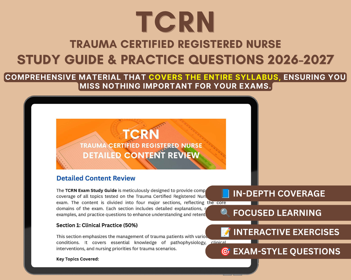 TCRN Study Guide 2026-2027
