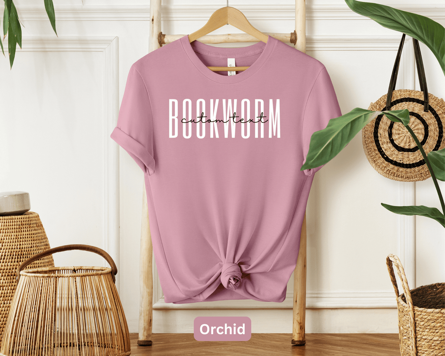 Bookworm Personalized T-Shirt: Custom Name Reader Tee, Literary Enthusiast Shirt, Bibliophile Top, Customized Book Lover Apparel