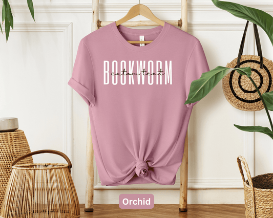 Bookworm Personalized T-Shirt: Custom Name Reader Tee, Literary Enthusiast Shirt, Bibliophile Top, Customized Book Lover Apparel