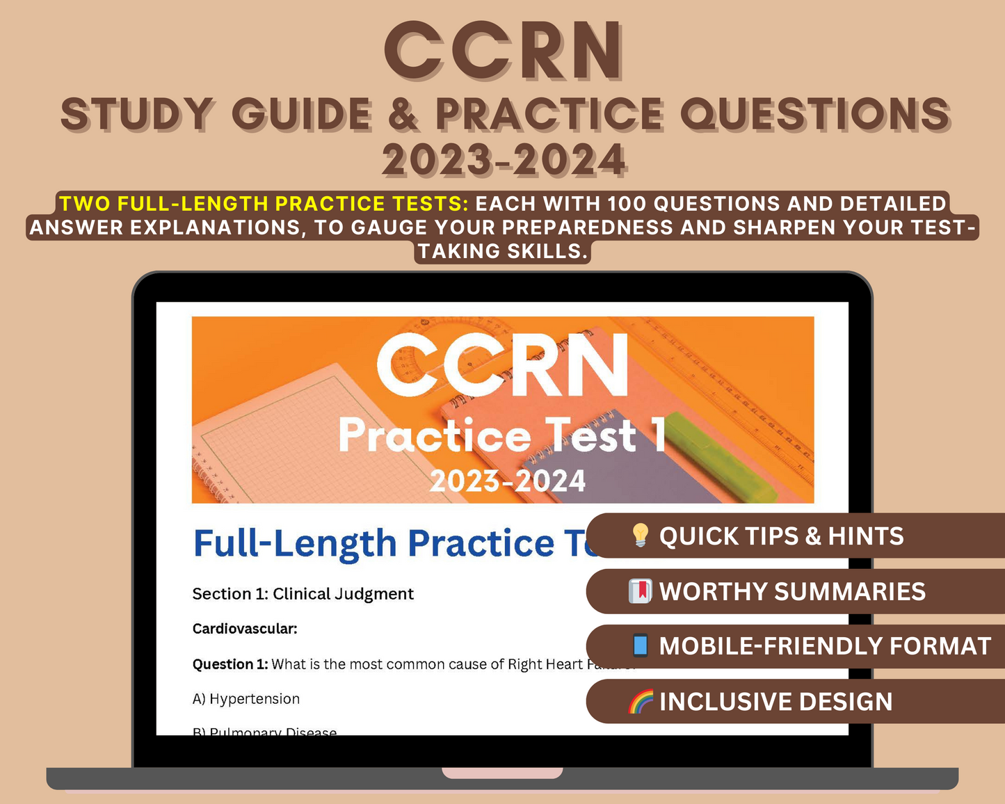Adult CCRN Study Guide 2023-24: Critical Care Nursing Practice Questions, Detailed Answers, Tips & Strategies - ICU Nurse Certification Exam