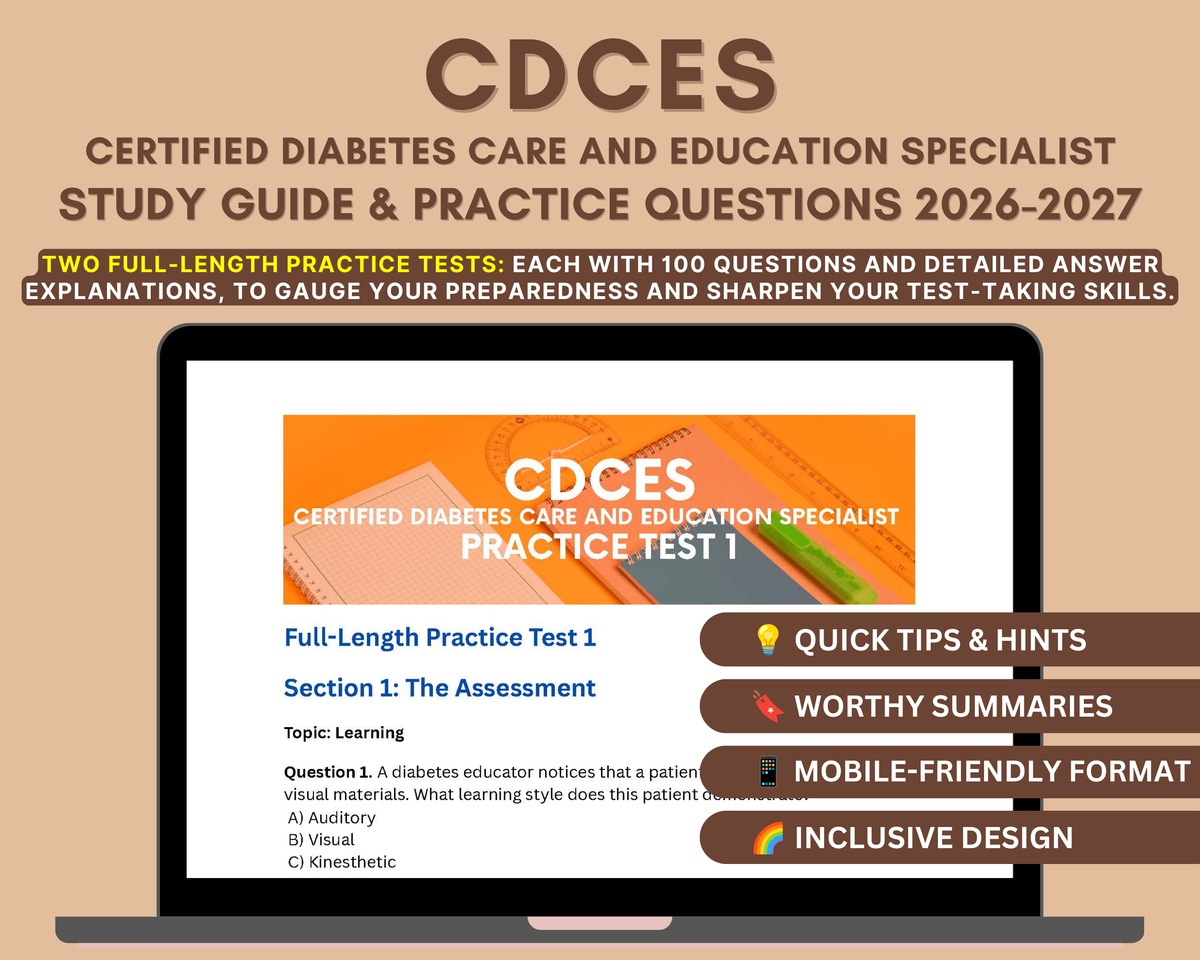 CDCES Study Guide 2026-2027