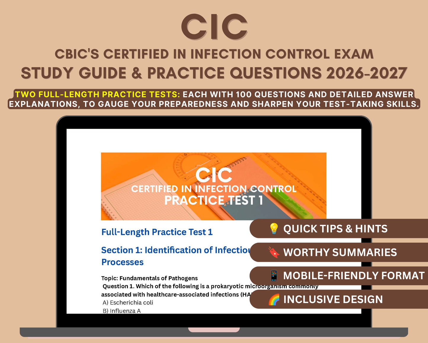 Certified in Infection Control (CIC) Exam Study Guide 2026-2027