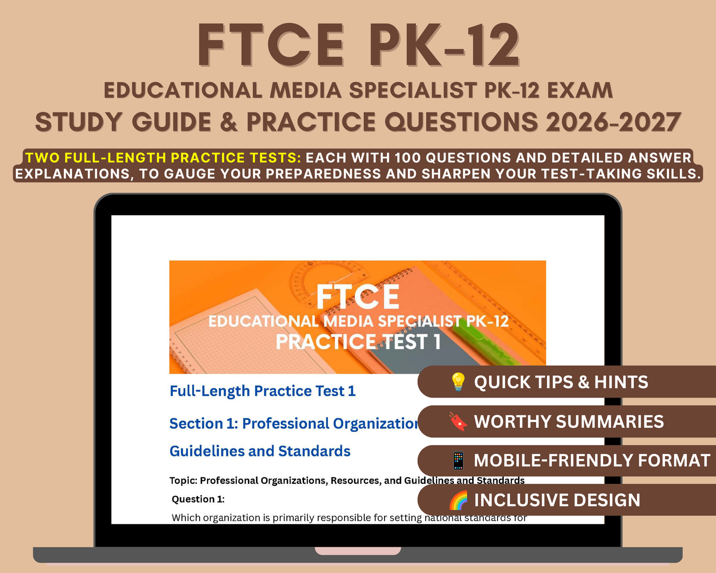FTCE Educational Media Specialist PK-12 Study Guide 2026-2027