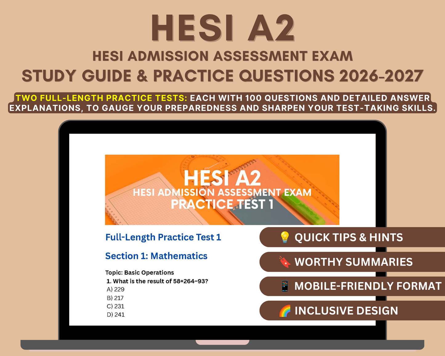 HESI A2 Study Guide 2026-2027