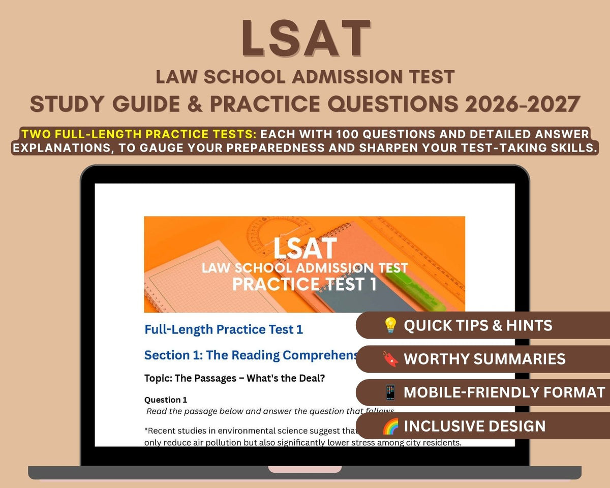 LSAT Prep Book 2026-2027: In-Depth Content Review, Practice Tests & Exam Strategies for Law School Admission Test