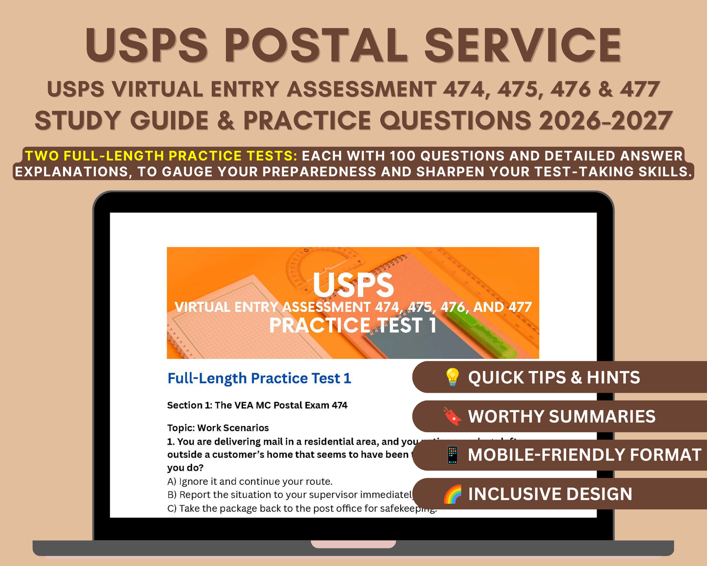 Postal Exam Study Guide 2026-2027