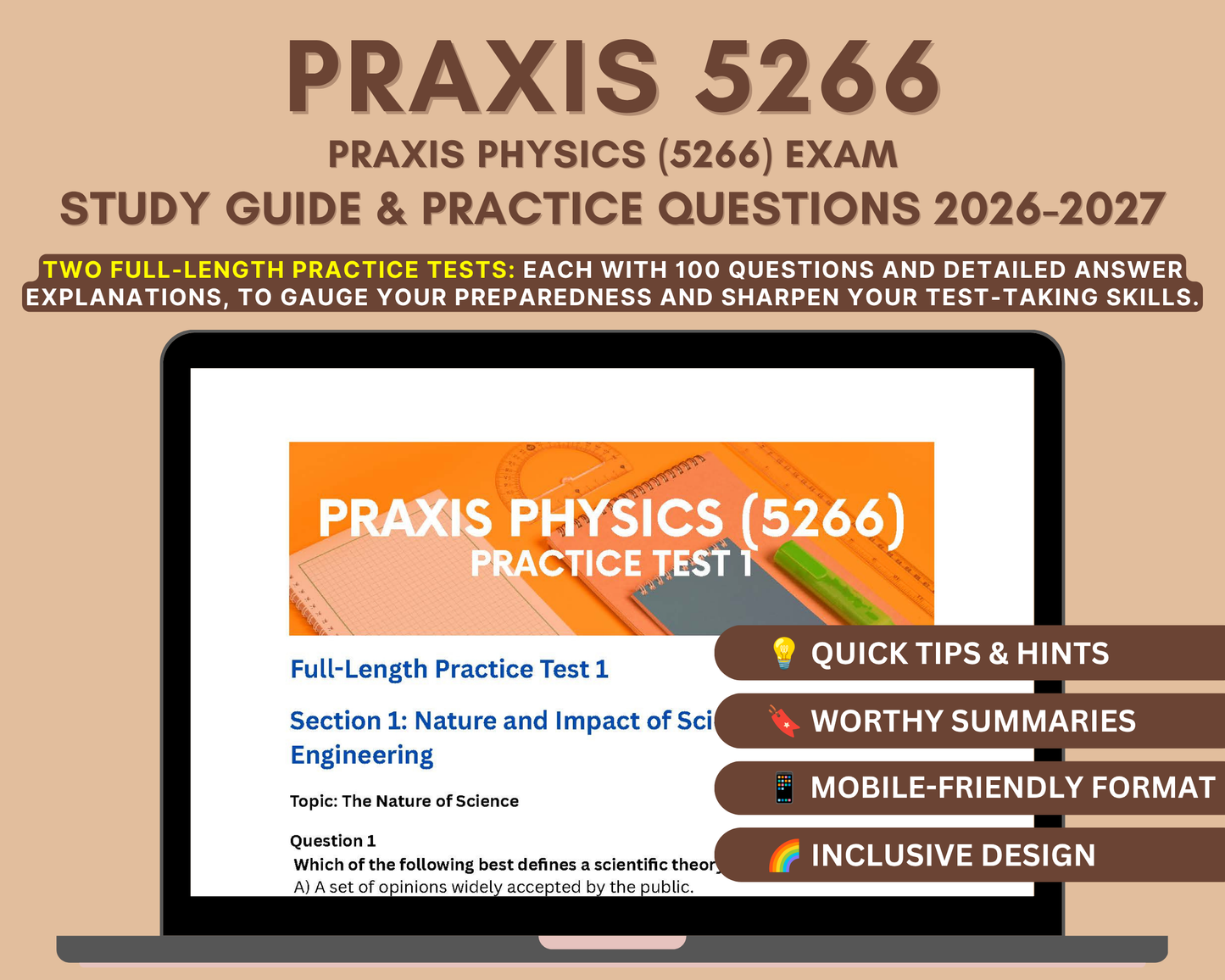 Praxis Physics (5266) Study Guide 2026-2027