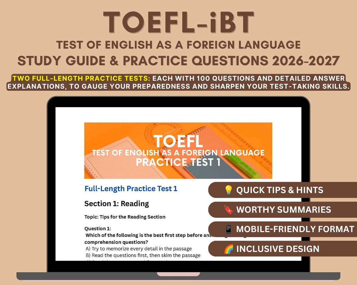 TOEFL iBT Exam Prep 2026-2027: Master English Proficiency with Comprehensive Study Material and Practice Tests