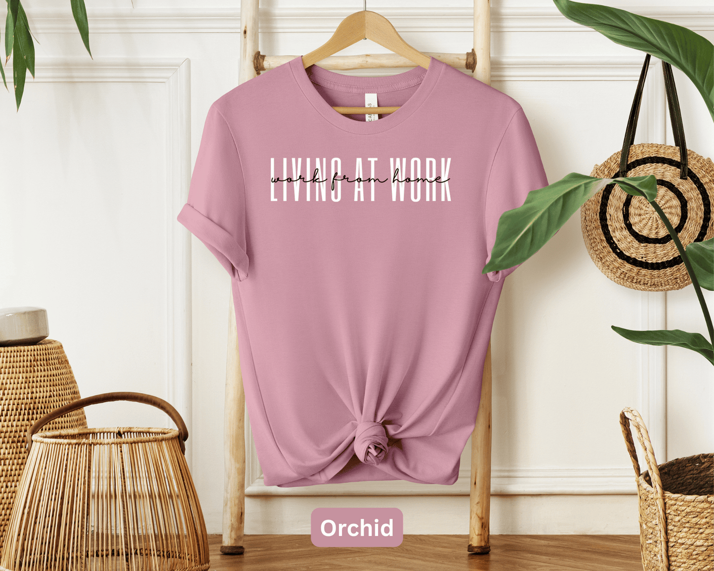 Work From Home Or Living At Work: Remote Work Humor Tee, Home Office Shirt, WFH Lifestyle Top, Funny Quarantine, Work-Life Balance Gear