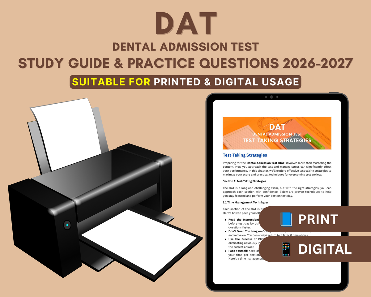 DAT Study Guide 2026-2027: In-Depth Content Review, Practice Tests & Exam Tips for Dental Admission Test | DAT Exam Prep