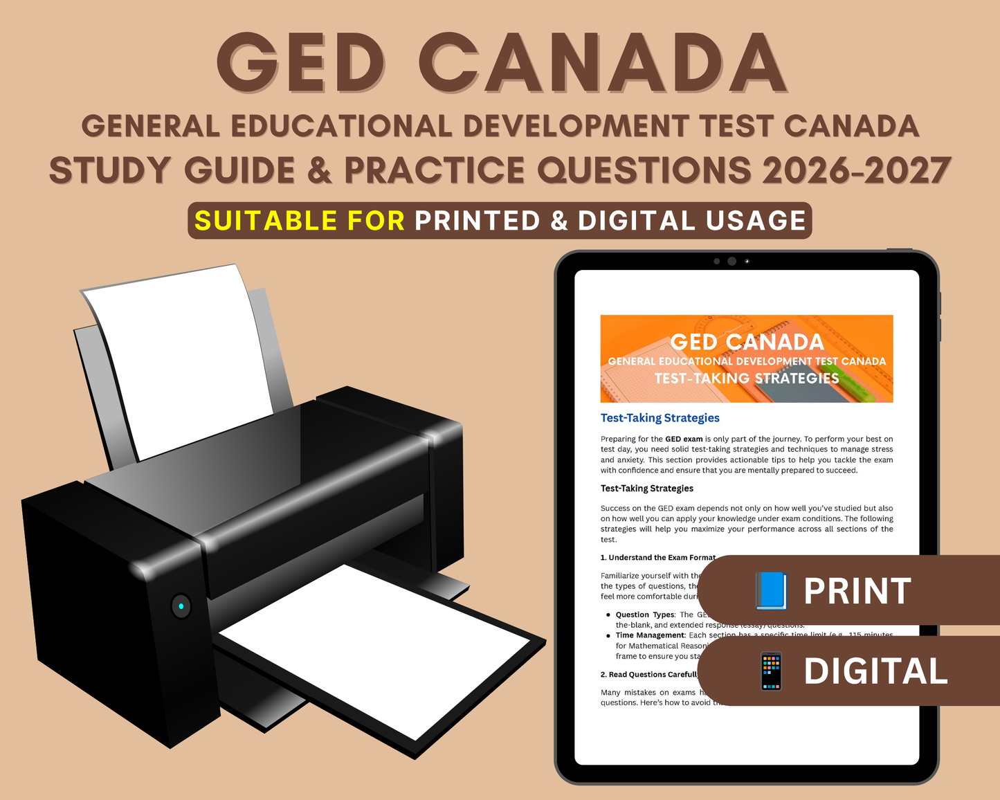 GED Canada Study Guide 2026-2027: In-Depth Content Review, Practice Tests & Exam Strategies to Boost Your GED Scores!