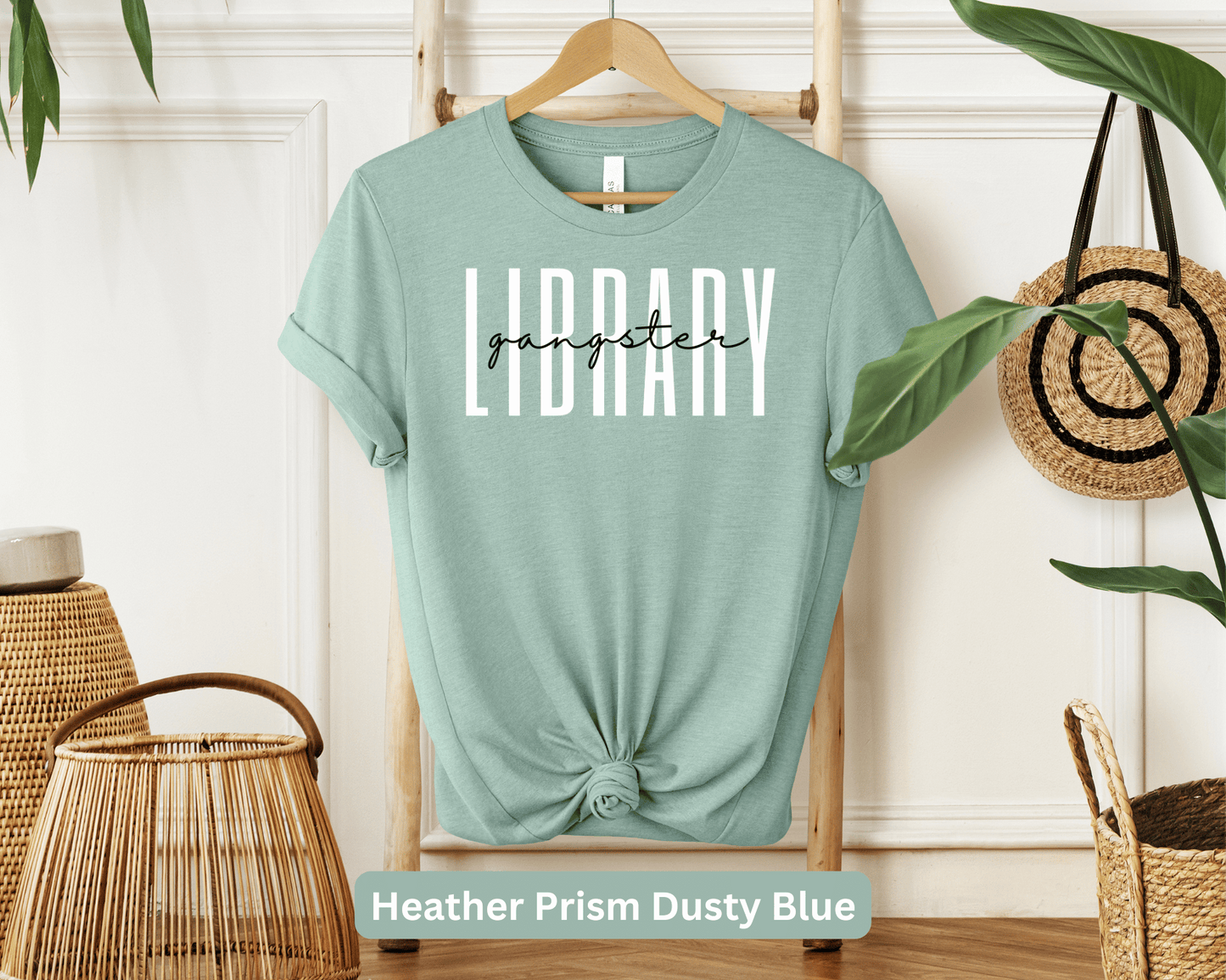 Library Gangster T-Shirt: Book Lover Tee, Reading Rebel Shirt, Librarian Cool Top, Literary Enthusiast Apparel, Bookish Gang Leader