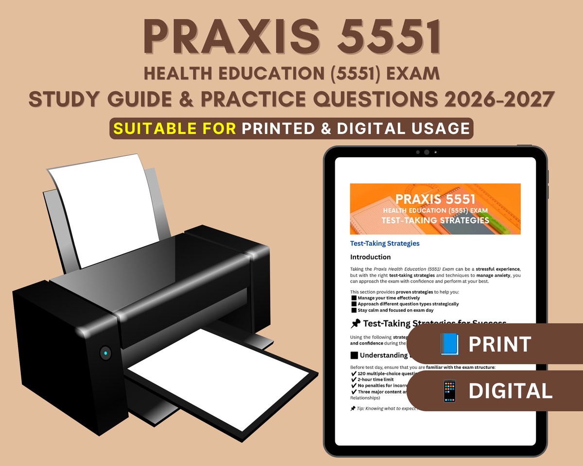 Praxis Health Education (5551) Exam Study Guide 2026-2027