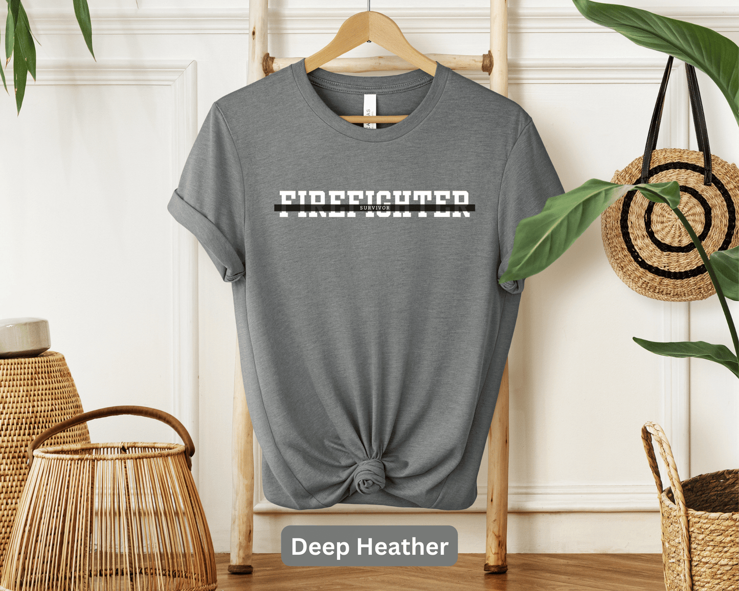 Firefighter Survivor T-Shirt | Fire Academy Graduation Tee | Firefighter Exam Success | Bravery and Service Apparel | Heroic Fireman Gift