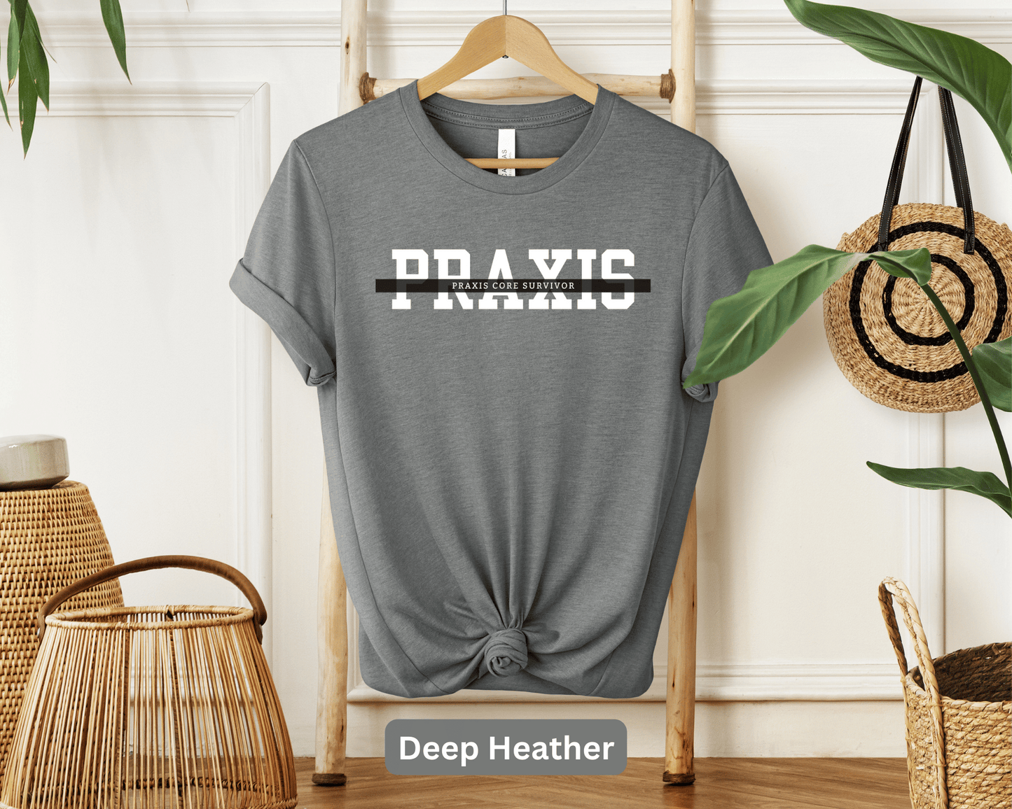 Praxis Core Survivor T-Shirt | Teacher Certification Exam Tee | Education Major Success | Future Teacher Apparel | Educator Test Triumph