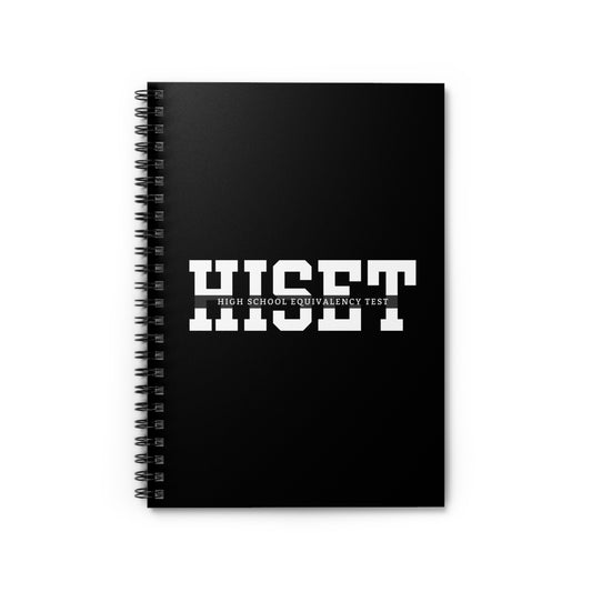 HiSET Exam Prep Notebook - High School Equivalency Test Study Journal, Ruled Line