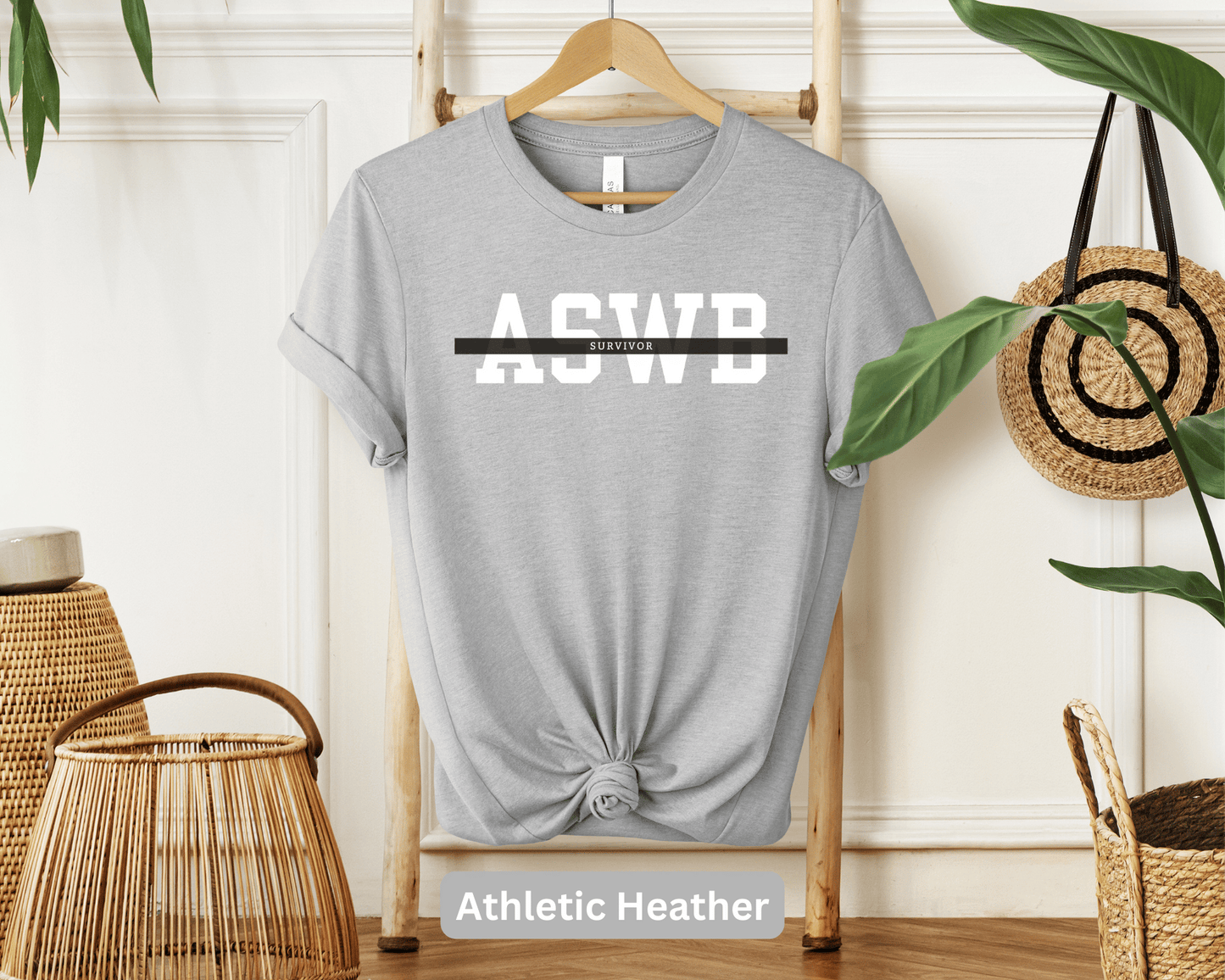 ASWB Survivor T-Shirt | Social Work Board Exam Tee | Licensed Social Worker Gift | Clinical Exam Success | Social Services Apparel