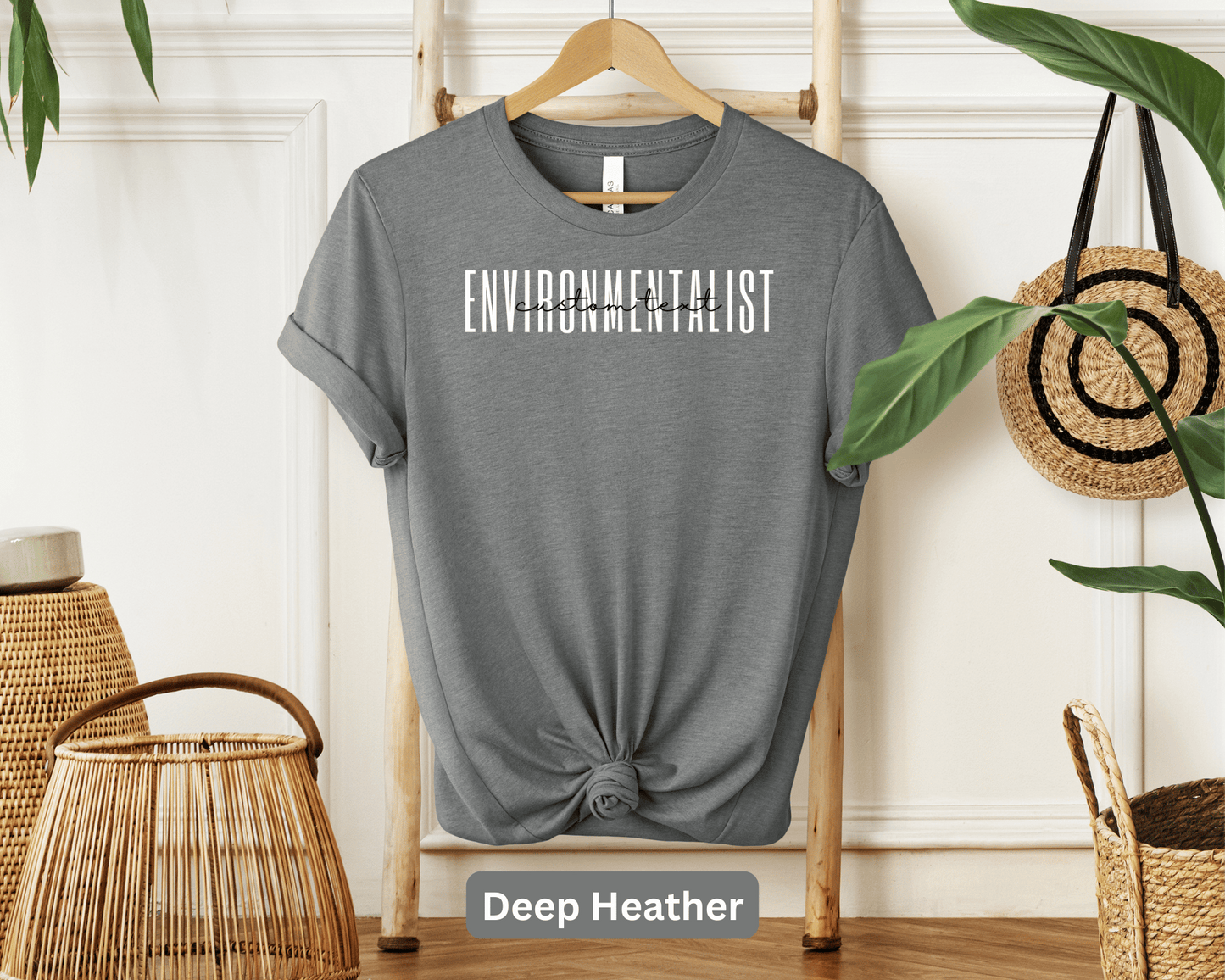 Environmentalist Personalized Shirt: Custom Name Eco Warrior, Conservation Advocate, Nature Protector, Green Activist, Sustainable Living