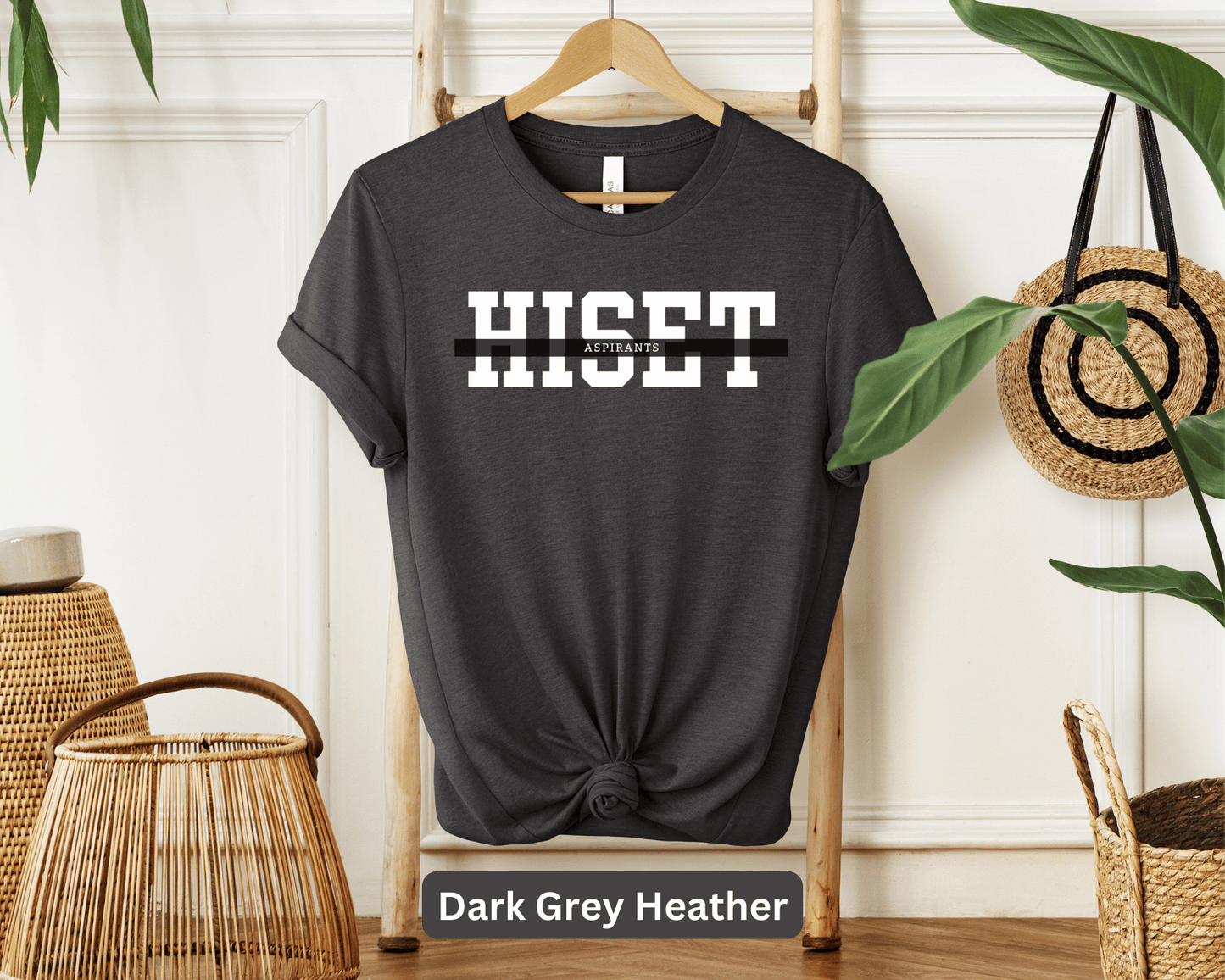 HiSET Exam Prep T-Shirt - Ace Your High School Equivalency Test with Inspirational Study Gear