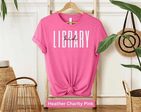 Library Kid T-Shirt: Young Reader Tee, Child Book Lover Shirt, Junior Librarian Top, Kids Reading Club Apparel, Literary Youth Fashion