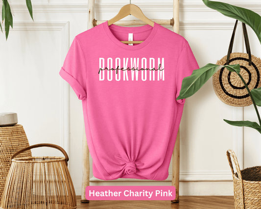 Professional Bookworm T-Shirt: Avid Reader Tee, Literary Expert Shirt, Bibliophile Top, Book Lover Apparel, Reading Enthusiast Gear
