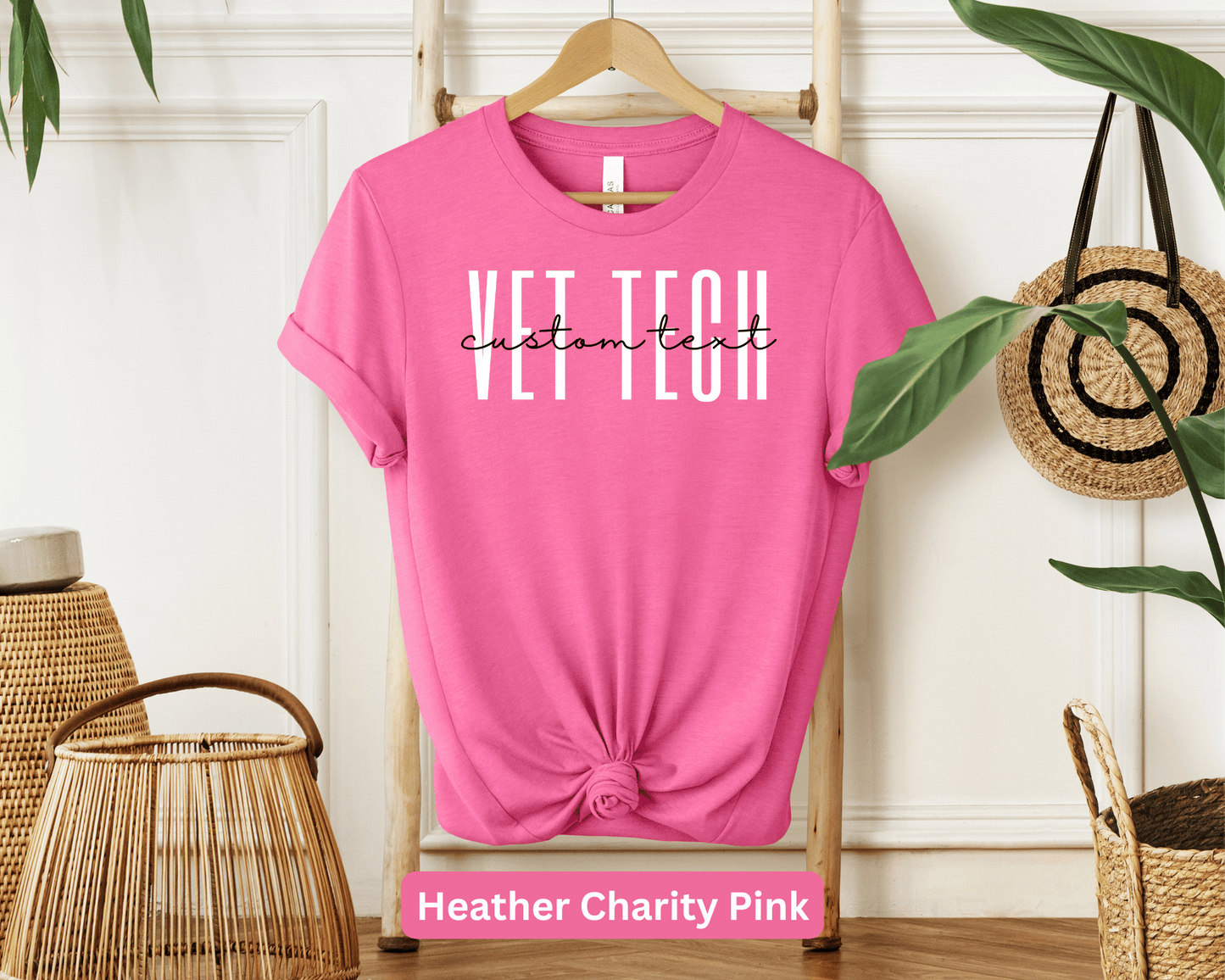 Custom Vet Staff Tee: Personalized Name Shirt, Veterinary Clinic Top, Animal Care Professional Apparel, Custom Vet Tech Gear