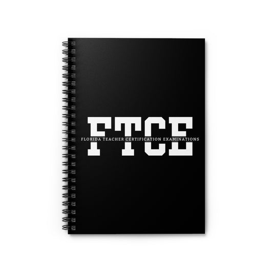 FTCE Exam Prep Notebook - Florida Teacher Certification Study Journal, Ruled Line