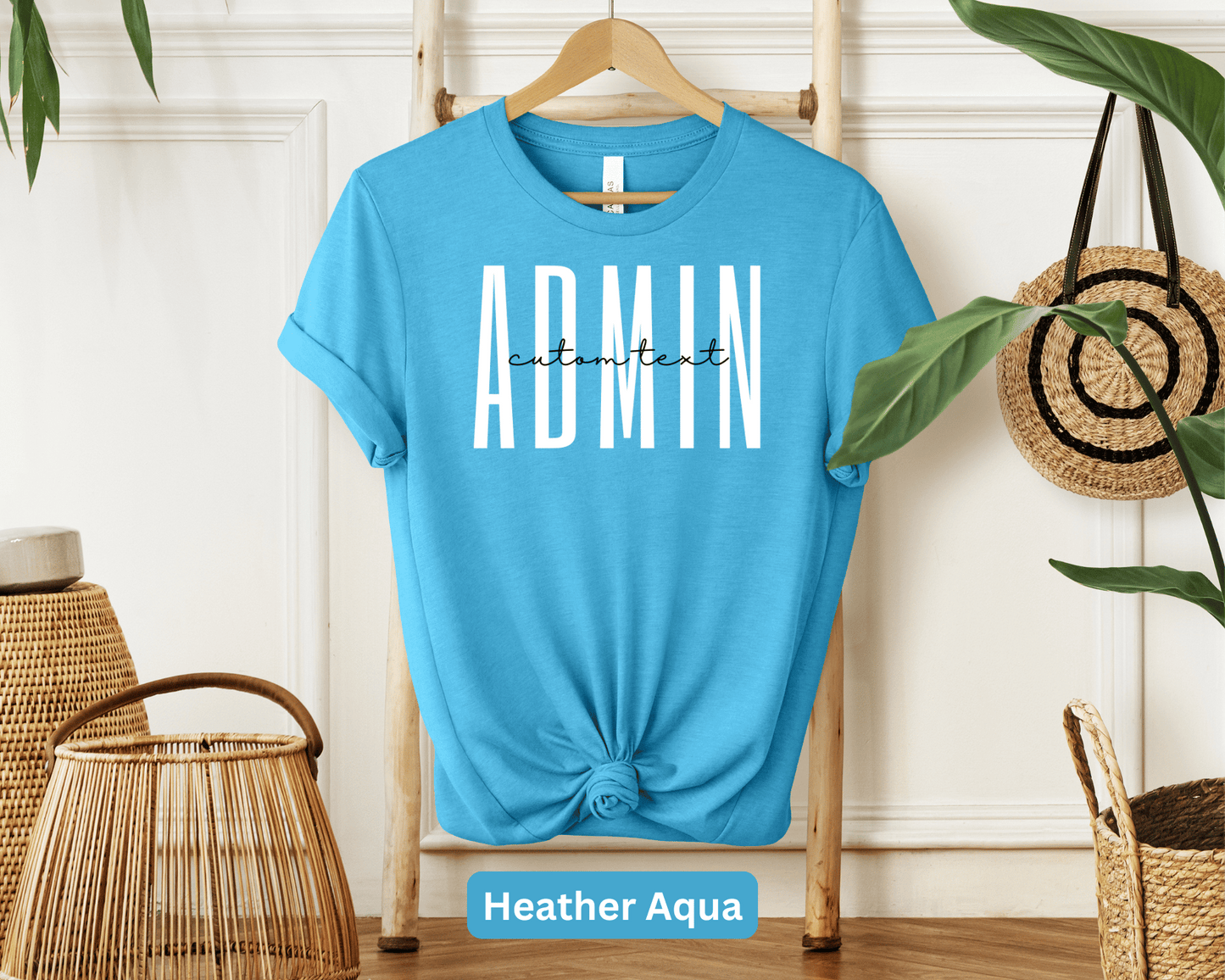 Admin (Custom Name) Personalized T-Shirt - Custom Office Staff Tee - Gift for Administrators - Personalized Admin Appreciation Shirt