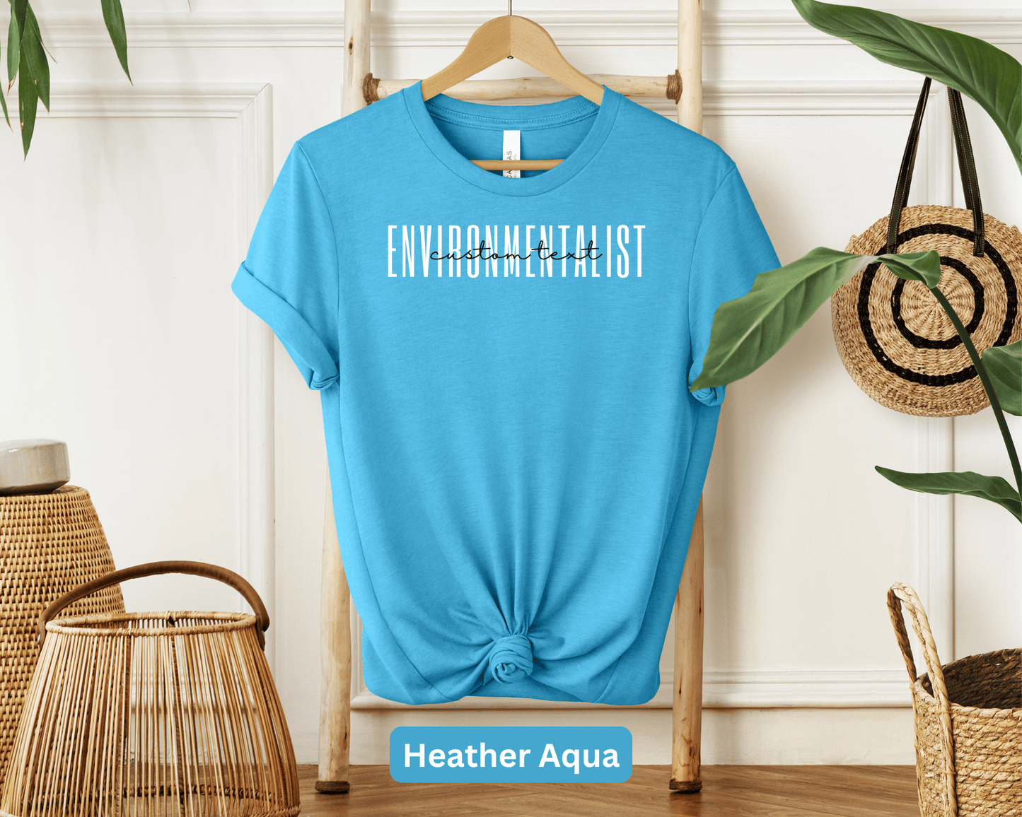Environmentalist Personalized Shirt: Custom Name Eco Warrior, Conservation Advocate, Nature Protector, Green Activist, Sustainable Living