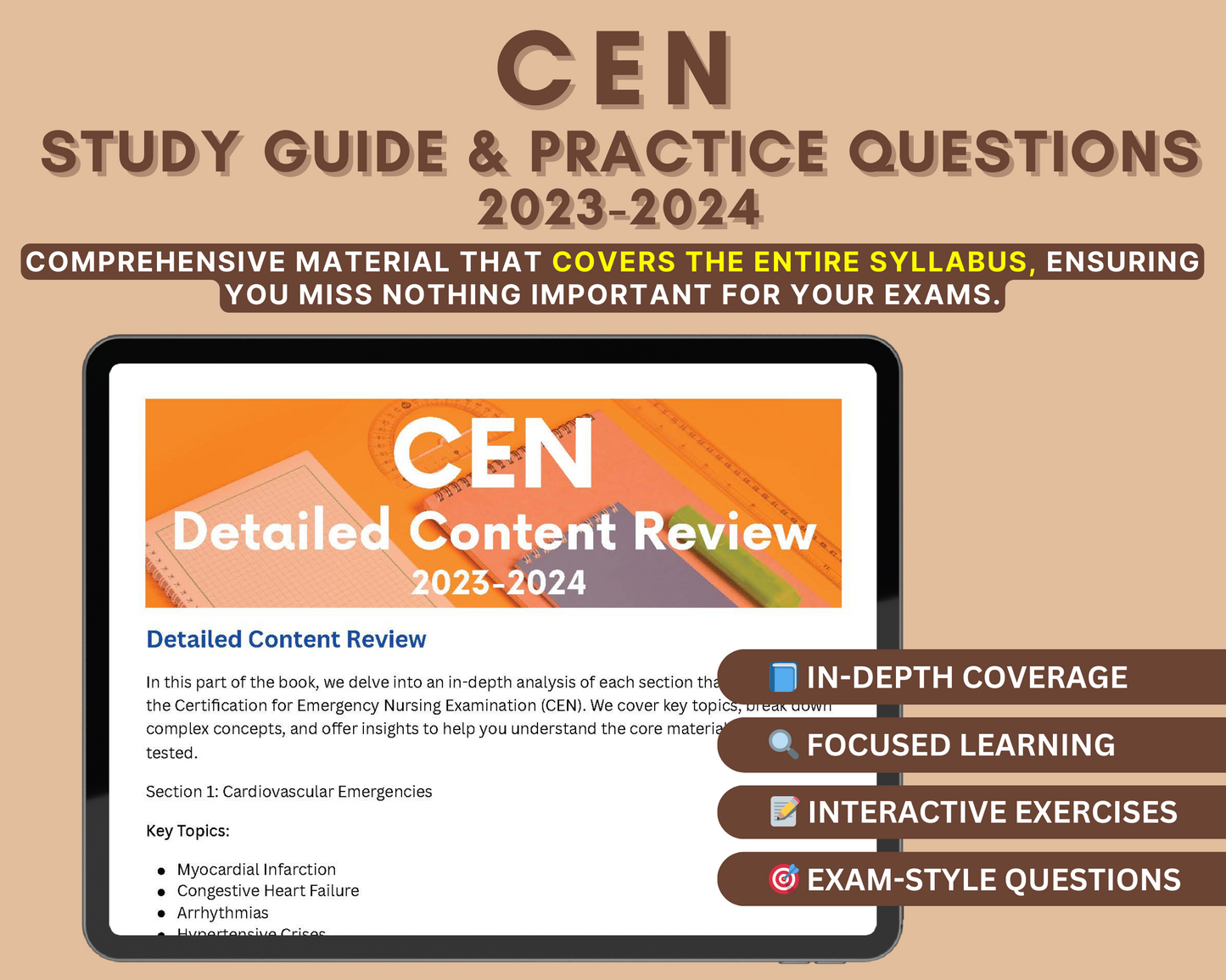 CEN Study Guide 2023-2024: Practice Questions, Detailed Answers, Tips & Strategies for Emergency Nursing Certification - CEN Exam Preparation