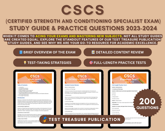 CSCS Exam Study Guide 2023-24: Master the Fitness Certification with In-Depth Content Review, Practice Tests & Exam Tips