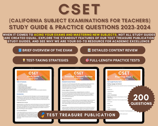 CSET Study Guide 2023-2024: In-Depth Content Review, Practice Tests & Exam Strategies for California Teaching Exams
