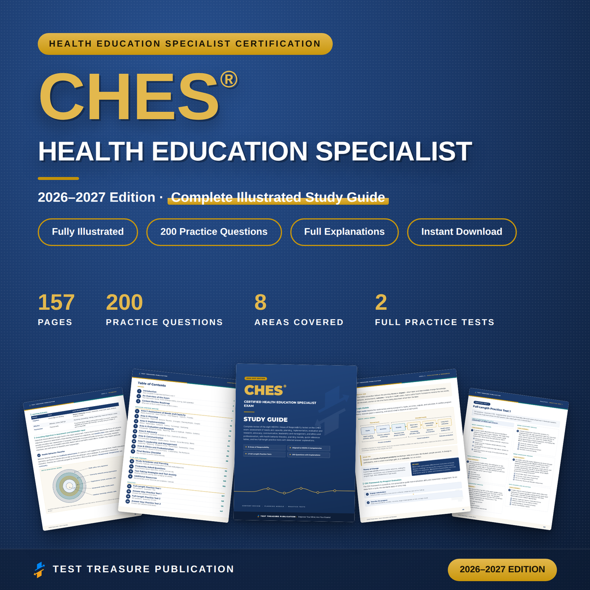 CHES Study Guide 2026–2027 — Redesigned Illustrated Edition | 200 Practice Questions