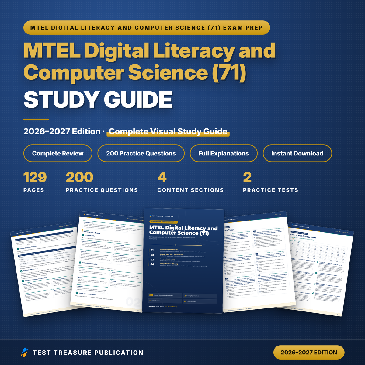 MTEL Digital Literacy and Computer Science (71) Study Guide 2026–2027 | Massachusetts Teacher Certification Exam Prep