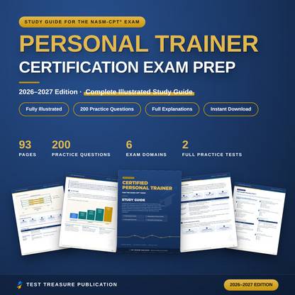 Certified Personal Trainer Study Guide 2026-2027 for the NASM-CPT Exam | Fitness Trainer Certification Prep | 200 Practice Questions PDF
