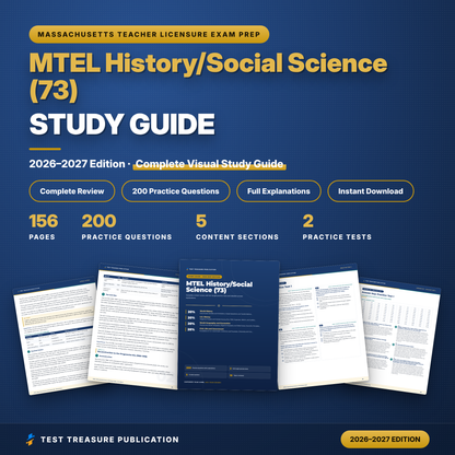 MTEL History/Social Science (73) Study Guide 2026–2027 | Massachusetts Teacher Certification Exam Prep