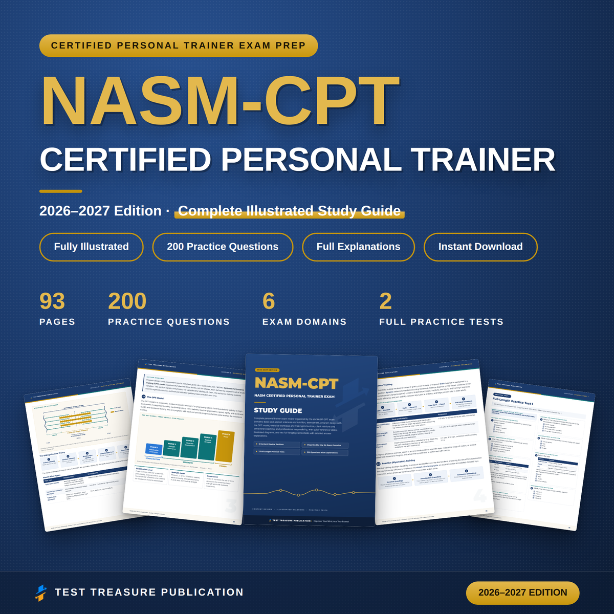 NASM-CPT Study Guide 2026–2027 — Redesigned Illustrated Edition | 200 Practice Questions