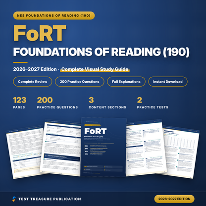 NES Foundations of Reading (190) Study Guide 2026–2027 | Teacher Certification Exam Prep + Practice Tests