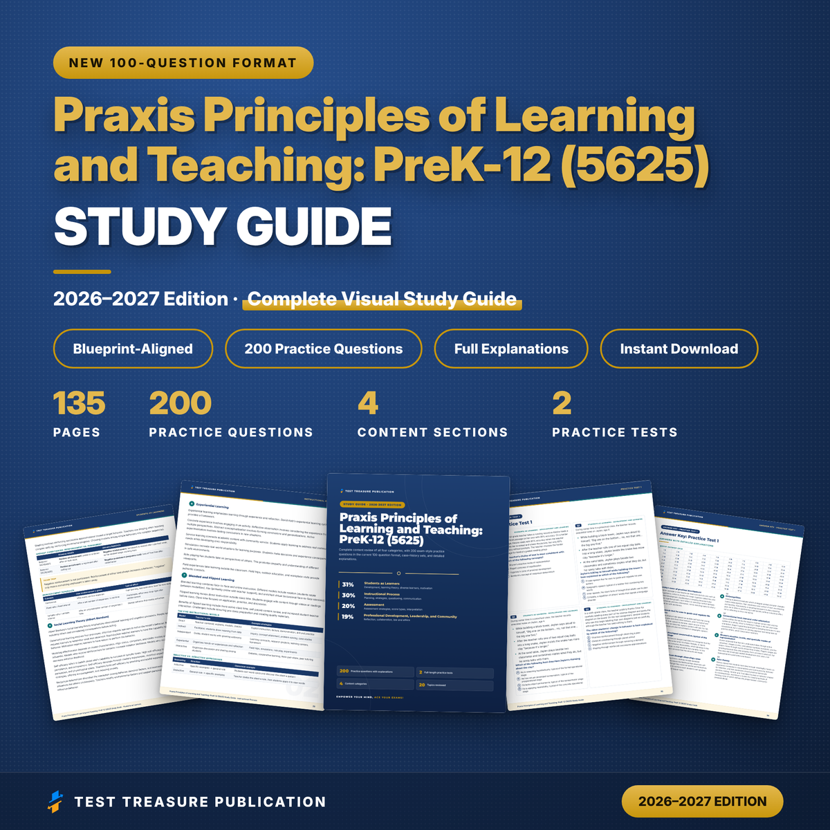 Praxis PLT PreK-12 (5625) Study Guide 2026–2027 | Principles of Learning and Teaching Exam Prep + Practice Tests